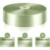 1-1/2 Inch 100 Yards Baby Pink Satin Ribbon, Solid Fabric Ribbon Roll for Flower Bouquet, Gift Wrapping, Roses Making, Handmade Crafts(Sage Green)