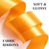 1-1/2 Inch 100 Yards Baby Pink Satin Ribbon, Solid Fabric Ribbon Roll for Flower Bouquet, Gift Wrapping, Roses Making, Handmade Crafts(Torrid Orange)