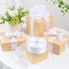1-1/2 Inch 100 Yards Baby Pink Satin Ribbon, Solid Fabric Ribbon Roll for Flower Bouquet, Gift Wrapping, Roses Making, Handmade Crafts(White)