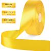 1-1/2 Inch 100 Yards Baby Pink Satin Ribbon, Solid Fabric Ribbon Roll for Flower Bouquet, Gift Wrapping, Roses Making, Handmade Crafts(Yellow)