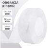 1-1/2 Inch White Sheer Christmas Organza Ribbon for Bow Making, Gift Wrapping, Christmas Decoration, 50 Yards/Roll(White)