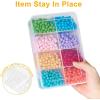 2 Pack 8 Grids Bead Organizer and Storage, Plastic Organizer Box with Removable Dividers and Labels for Jewelry Crafts Small Parts Electronics Tackle Boxes (2)(4)