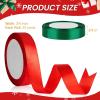 2 Rolls 50 Yards Christmas Ribbon 3/4 Inch Holiday Festival Satin Ribbons for Gift Wrapping Decoration (Red,Green)