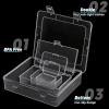 24 Pack Mixed Sizes Rectangular Mini Plastic Containers Clear Plastic Storage Boxes with Hinged Lids and Labels Empty Beads Organizers for Small Items Art Craft Jewelry Projects(4 Size 7 Pcs)