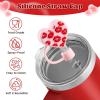 4 Pcs Heart Straw Toppers for Stanley Cups, Cute Red Pink Heart Straw Cover Caps for 40&30 oz Stanley Cups Tumblers with DIA 10 mm Straws(Heart)