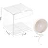 45 Pack 3x3x3 Inches Clear Favor Boxes with Ribbons, Transparent Plastic Cube Treat Boxes for Candy Goodie Gift, Small Individual Hot Cocoa Bomb Packaging Box(3x3x3 Inch)