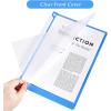 5PCS Clear Report Covers with Swing Clip, Professional Clear Front Presentation Folders Resume Folder, 30 Sheets Capacity A4 Size File Document Organizer, No Punch Needed(Blue  White  Green  Orange  Pink)