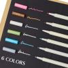 60 Pages Small Scrapbook Album with 6 Metallic Markers, 8.5 x 5.9 Inches Black Paper Photo Album for Wedding Anniversary, Family DIY Scrapbook Accessories(8.5*5.9 Inches 60Pages)