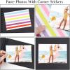 60 Pages Small Scrapbook Album with 6 Metallic Markers, 8.5 x 5.9 Inches Black Paper Photo Album for Wedding Anniversary, Family DIY Scrapbook Accessories(8.5*5.9 Inches 60Pages)