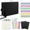 60 Pages Small Scrapbook Album with 6 Metallic Markers, 8.5 x 5.9 Inches Black Paper Photo Album for Wedding Anniversary, Family DIY Scrapbook Accessories(11.5*8.5 Inches 80Pages)