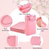 Jutieuo 10 Pack Luxury Red Gift Bags Medium Size with Tissue Paper, Premium Paper Gift Wrap Bags with Handles for Birthday, Wedding, Holiday, Party – 11″ x 8″ x 4″(Pink)