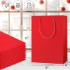 Jutieuo 10 Pack Luxury Red Gift Bags Medium Size with Tissue Paper, Premium Paper Gift Wrap Bags with Handles for Birthday, Wedding, Holiday, Party – 11″ x 8″ x 4″(Red)