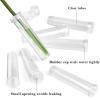 Jutieuo 100Pcs Single Rose Sleeve with 100Pcs Floral Water Tubes for Fresh Flowers, Transparent Single Flower Sleeve Individual Rose Wrap Bulk for Mother’s Day Events, Florist Supplies(Transparent 100 Bags + 100 Water Tubes)