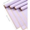 Jutieuo 20 Sheets Pink Flower Wrapping Paper, Waterproof Translucent Korean Floral Paper for Flower Bouquet Wraps Gift Packaging Florist Supplies (22.8 x 22.8 inch)(Light Purple)