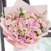 Jutieuo 20 Sheets Pink Flower Wrapping Paper, Waterproof Translucent Korean Floral Paper for Flower Bouquet Wraps Gift Packaging Florist Supplies (22.8 x 22.8 inch)(Pink)