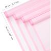 Jutieuo 20 Sheets Pink Flower Wrapping Paper, Waterproof Translucent Korean Floral Paper for Flower Bouquet Wraps Gift Packaging Florist Supplies (22.8 x 22.8 inch)(Light Pink Pink Edge)