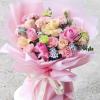 Jutieuo 20 Sheets Pink Flower Wrapping Paper, Waterproof Translucent Korean Floral Paper for Flower Bouquet Wraps Gift Packaging Florist Supplies (22.8 x 22.8 inch)(Barbie Pink)
