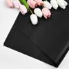 Jutieuo 20 Sheets Pink Flower Wrapping Paper, Waterproof Translucent Korean Floral Paper for Flower Bouquet Wraps Gift Packaging Florist Supplies (22.8 x 22.8 inch)(Black)