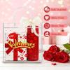 Jutieuo 24 Pack Clear Gift Bags with Handles, Bulk Valentine’s Day Gift Bags Reusable Transparent PVC Plastic Tote Goodies Bags for Valentines Party Favors (7.9 x 7.9 x 3.2 Inch)