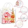 Jutieuo 24 Pack Clear Gift Bags with Handles, Bulk Valentine’s Day Gift Bags Reusable Transparent PVC Plastic Tote Goodies Bags for Valentines Party Favors (7.9 x 7.9 x 3.2 Inch)