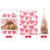 Jutieuo 30Pcs Valentine’s Day Small Gift Bags, Pink Heart Valentines Goodie Bag with Tin Tie Tab Lock, Valentine Candy Cookie Packaging Treat Bags for Party Supplies(30)