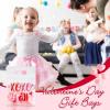 Jutieuo 36 PCS Valentine’s Day Treat Bags, Translucent Red Pink Heart Valentines Small Plastic Gift Bags with handles for Party Favor Goodie Bag Cookie Candy