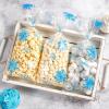 Jutieuo Christmas Snowflake Cellophane Treat Bags, 100PCS Winter Candy Goodie Cookie Bags Plastic with Twist Ties for Xmas Wonderland Holiday Party Supplies (Blue White)