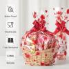 Jutieuo Heart Clear Cellophane Wrap Roll | 100’Ft. Long X 34”In. Extra Wide | 2.5 Mil Thick Crystal Clear | Mother’s Day Bouquet, Baskets, Gifts, Crafts, Treats, Wrapping | Food Grade (34″ Fold into 17″)(Heart)