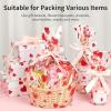 Jutieuo Heart Clear Cellophane Wrap Roll | 100’Ft. Long X 34”In. Extra Wide | 2.5 Mil Thick Crystal Clear | Mother’s Day Bouquet, Baskets, Gifts, Crafts, Treats, Wrapping | Food Grade (34″ Fold into 17″)(Heart)