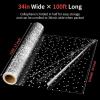 Jutieuo Heart Clear Cellophane Wrap Roll | 100’Ft. Long X 34”In. Extra Wide | 2.5 Mil Thick Crystal Clear | Mother’s Day Bouquet, Baskets, Gifts, Crafts, Treats, Wrapping | Food Grade (34″ Fold into 17″)(White Dot)