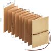 Scrapbook Album 6×8 Inch Small Photo Album with DIY Accessories Set, Stretchable Folding Kraft Paper Memory Book for Wedding Anniversary (Black)(Brown × 2)