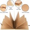 Scrapbook Album 6×8 Inch Small Photo Album with DIY Accessories Set, Stretchable Folding Kraft Paper Memory Book for Wedding Anniversary (Black)(Brown)