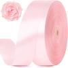 1-1/2 Inch 100 Yards Baby Pink Satin Ribbon, Solid Fabric Ribbon Roll for Flower Bouquet, Gift Wrapping, Roses Making, Handmade Crafts(Baby Pink)