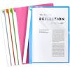 5PCS Clear Report Covers with Swing Clip, Professional Clear Front Presentation Folders Resume Folder, 30 Sheets Capacity A4 Size File Document Organizer, No Punch Needed(Blue  White  Green  Orange  Pink)