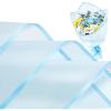 Jutieuo 20 Sheets Pink Flower Wrapping Paper, Waterproof Translucent Korean Floral Paper for Flower Bouquet Wraps Gift Packaging Florist Supplies (22.8 x 22.8 inch)(Light Blue)