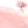 Jutieuo 20 Sheets Pink Flower Wrapping Paper, Waterproof Translucent Korean Floral Paper for Flower Bouquet Wraps Gift Packaging Florist Supplies (22.8 x 22.8 inch)(Pink Pink Edge)