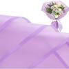 Jutieuo 20 Sheets Pink Flower Wrapping Paper, Waterproof Translucent Korean Floral Paper for Flower Bouquet Wraps Gift Packaging Florist Supplies (22.8 x 22.8 inch)(Purple)