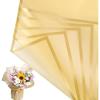 Jutieuo 20 Sheets Pink Flower Wrapping Paper, Waterproof Translucent Korean Floral Paper for Flower Bouquet Wraps Gift Packaging Florist Supplies (22.8 x 22.8 inch)(Gold)
