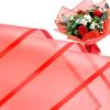 Jutieuo 20 Sheets Pink Flower Wrapping Paper, Waterproof Translucent Korean Floral Paper for Flower Bouquet Wraps Gift Packaging Florist Supplies (22.8 x 22.8 inch)(Red)