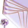 Jutieuo 20 Sheets Pink Flower Wrapping Paper, Waterproof Translucent Korean Floral Paper for Flower Bouquet Wraps Gift Packaging Florist Supplies (22.8 x 22.8 inch)(Light Purple)