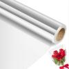 Jutieuo Heart Clear Cellophane Wrap Roll | 100’Ft. Long X 34”In. Extra Wide | 2.5 Mil Thick Crystal Clear | Mother’s Day Bouquet, Baskets, Gifts, Crafts, Treats, Wrapping | Food Grade (34″ Fold into 17″)(Clear)