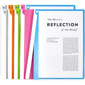 5PCS Clear Report Covers with Swing Clip, Professional Clear Front Presentation Folders Resume Folder, 30 Sheets Capacity A4 Size File Document Organizer, No Punch Needed(Multi-10pack)