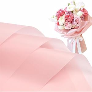 Jutieuo 20 Sheets Pink Flower Wrapping Paper, Waterproof Translucent Korean Floral Paper for Flower Bouquet Wraps Gift Packaging Florist Supplies (22.8 x 22.8 inch)(Pink)