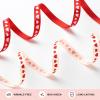 Valentine’s Day Ribbon 2 Rolls, 3/8″ Wide Red Pink Heart Satin Ribbons for Gift Wrapping DIY Crafts Home Decor, 20 Yards