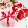 Valentine’s Day Ribbon 2 Rolls, 3/8″ Wide Red Pink Heart Satin Ribbons for Gift Wrapping DIY Crafts Home Decor, 20 Yards
