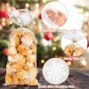 Jutieuo Christmas Snowflake Cellophane Treat Bags, 100PCS Winter Candy Goodie Cookie Bags Plastic with Twist Ties for Xmas Wonderland Holiday Party Supplies (White)(White)