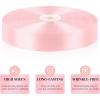 100 Yards 1 Inch Rose Gold Satin Ribbon, Solid Craft Fabric Ribbon for Christmas Gift Wrapping, Bows Making, Flower Bouquet, Wedding Party Decoration(Baby Pink)