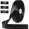 100 Yards 1 Inch Rose Gold Satin Ribbon, Solid Craft Fabric Ribbon for Christmas Gift Wrapping, Bows Making, Flower Bouquet, Wedding Party Decoration(Black)