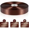 100 Yards 1 Inch Rose Gold Satin Ribbon, Solid Craft Fabric Ribbon for Christmas Gift Wrapping, Bows Making, Flower Bouquet, Wedding Party Decoration(Brown)