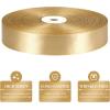 100 Yards 1 Inch Rose Gold Satin Ribbon, Solid Craft Fabric Ribbon for Christmas Gift Wrapping, Bows Making, Flower Bouquet, Wedding Party Decoration(Champagne Gold)